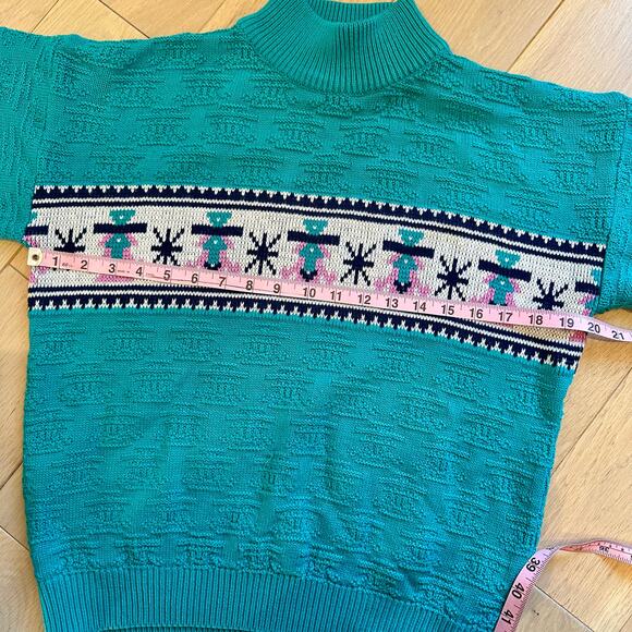 Women’s Vintage Rainbow Ridge Ski Sweater Bright Color 80s SZ M - Picture 5 of 7